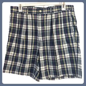Men's Polo Ralph Lauren Vintage Golf Plaid Cotton Shorts Sz. 38 Made In The‎ USA